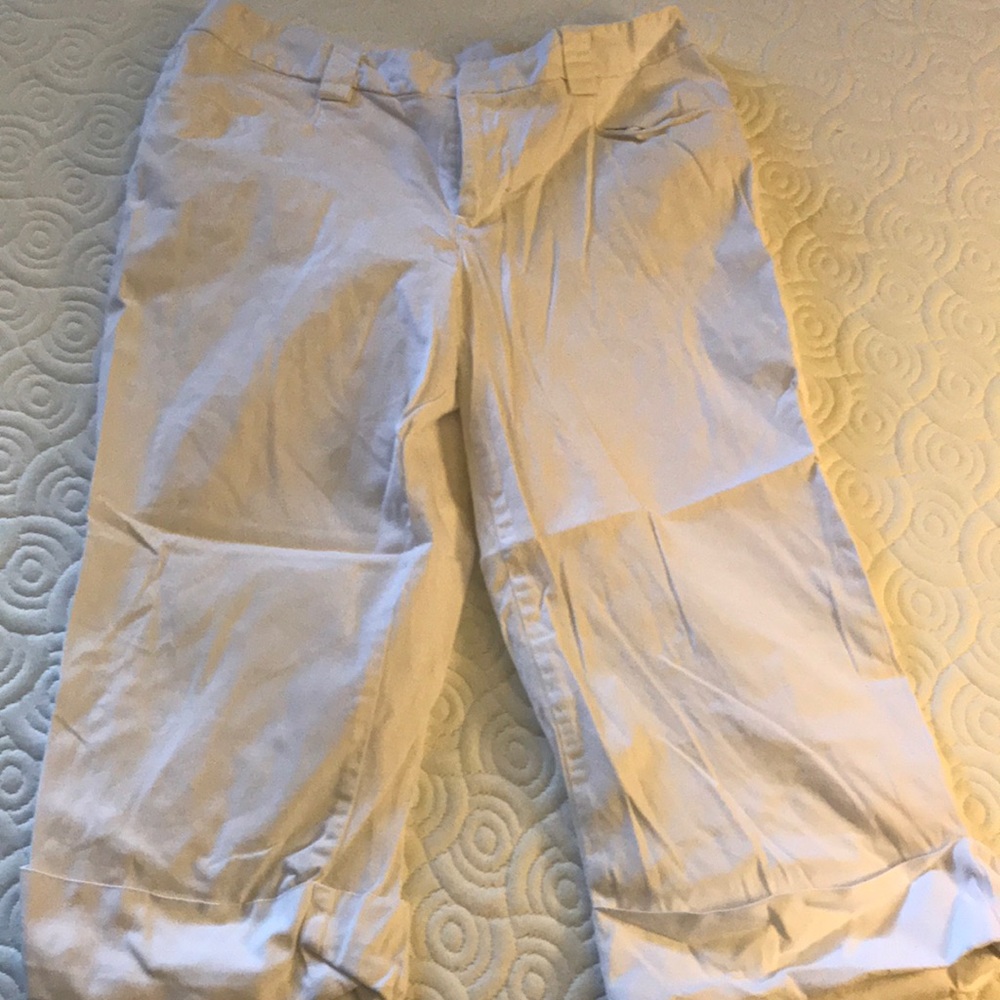 Lane Bryant Venezia white Capri with thick cuff